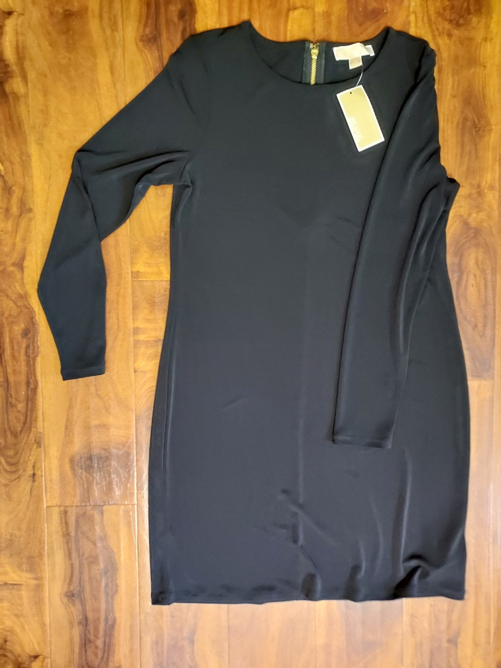 Michael Kors Black Long-Sleeve Sheath Dress